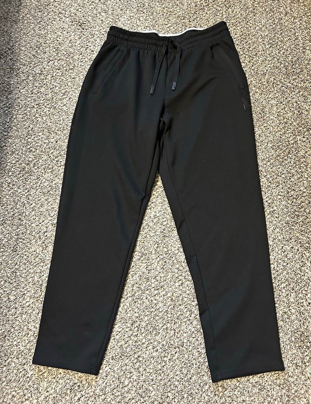 Spyder Active Men's Black Jogger Pants Elastic Waist Drawstring Pockets M 28"